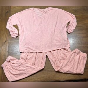 Garnet Hill Size M Oasis Long-Sleeve Pajama Pants Set